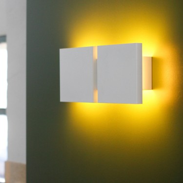 Square LED wandlamp