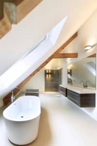 Moderne villa lichtplan badkamer