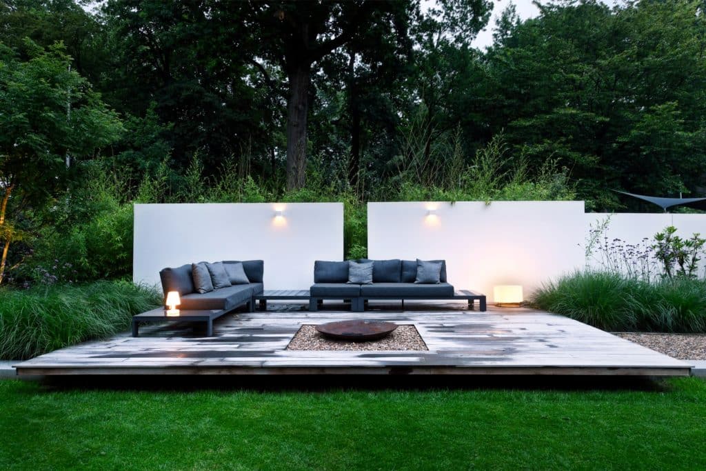 Moderne villa lichtplan lounge